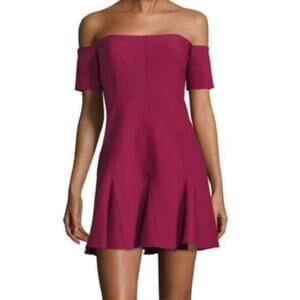 Cinq à Sept Off-Shoulder Mini Dress in Fuchsia